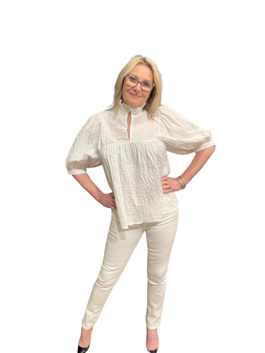 3/4 Sleeve Puff Top