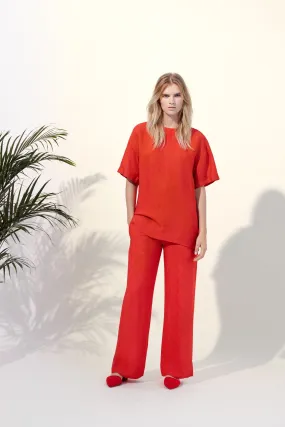 50% OFF FLOWY BLOUSE - RED