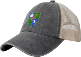 75th Ranger Regiment Distinctive Unit Insignia Baseball Cap Women Men Mesh-Back Hat Retro Trucker Hats Sun Hat
