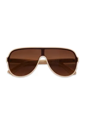Aviator Style Sunglasses, Ivory