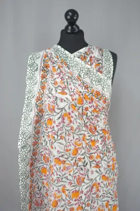 Beach Coverup Sarong Pareo - Birds And Fruits Design