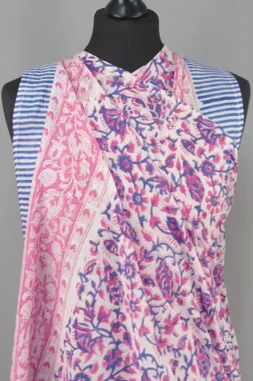 Beach Coverup Sarong Pareo - Purple Floral Jaal