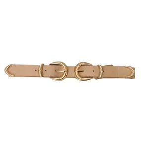Beige Double Bucket Beige Belt