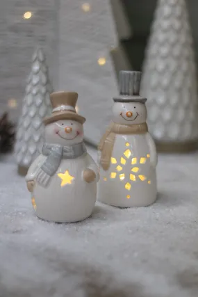 Ceramic LED Snowmen