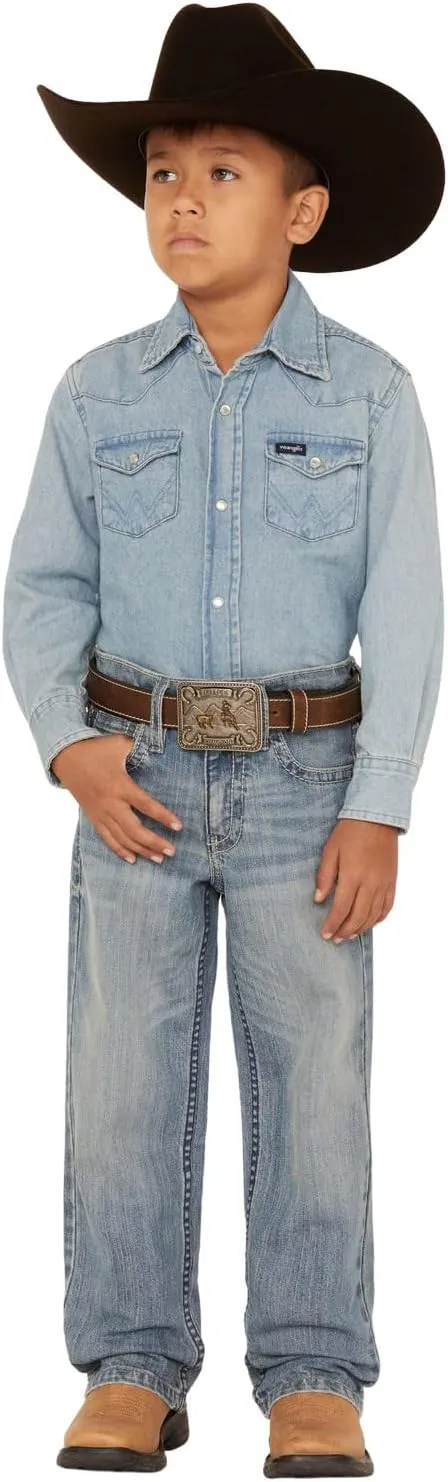 Cody James Boys' Hamshackle Wash Relaxed Boot Denim Jeans Light Wash 8 REG