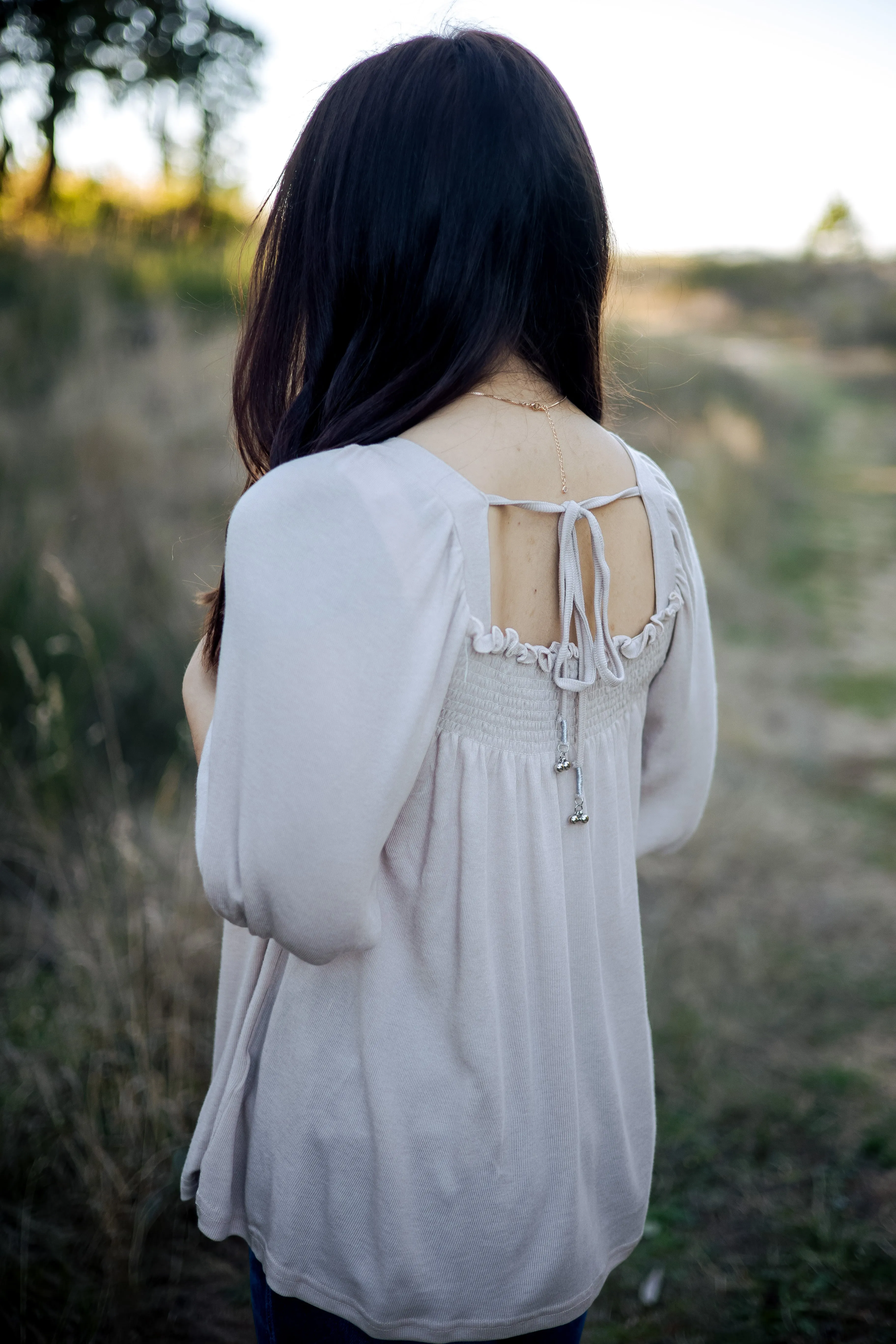 Corlissa Smocked Top (Natural)