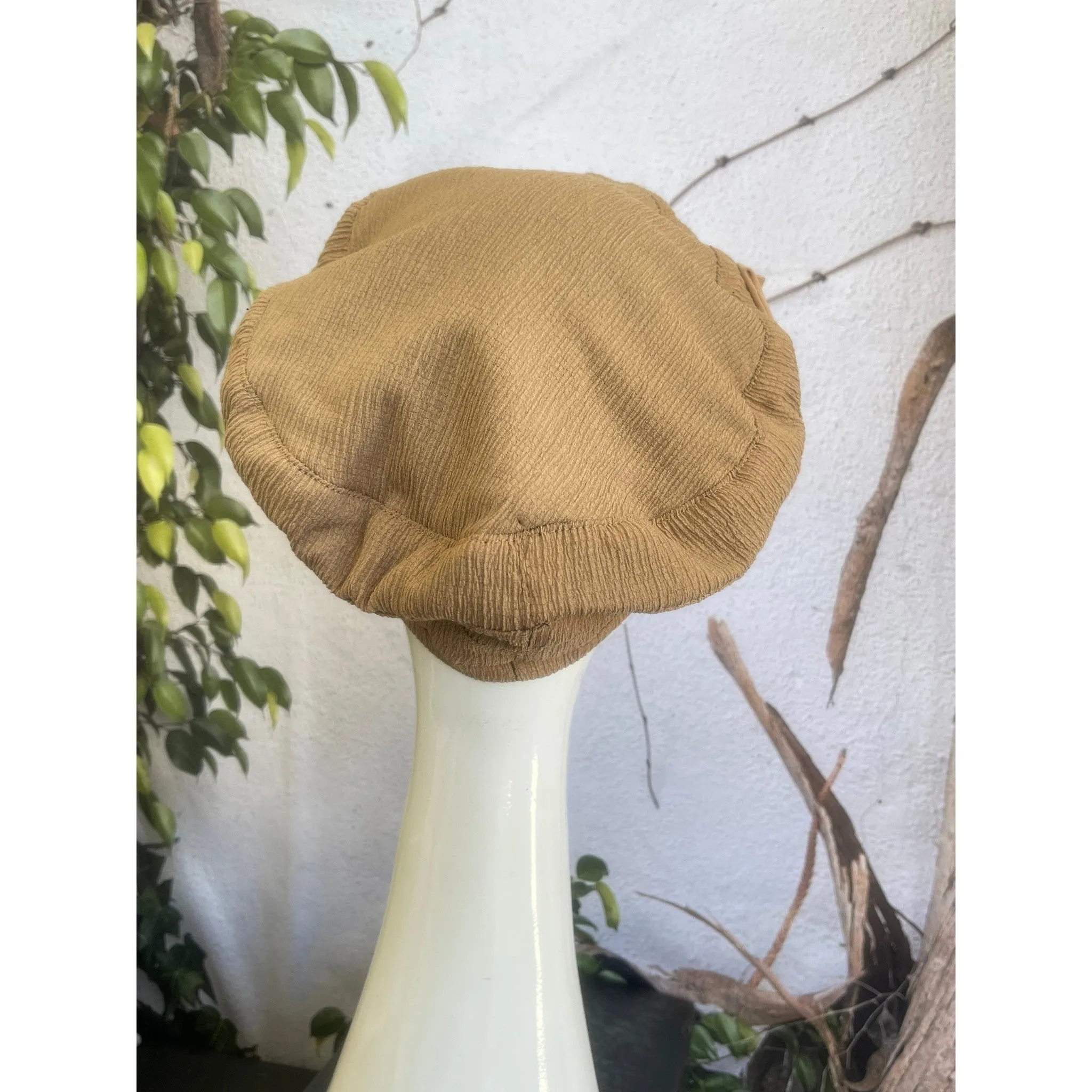 Embellished Hat - Size #1 Camel Bow
