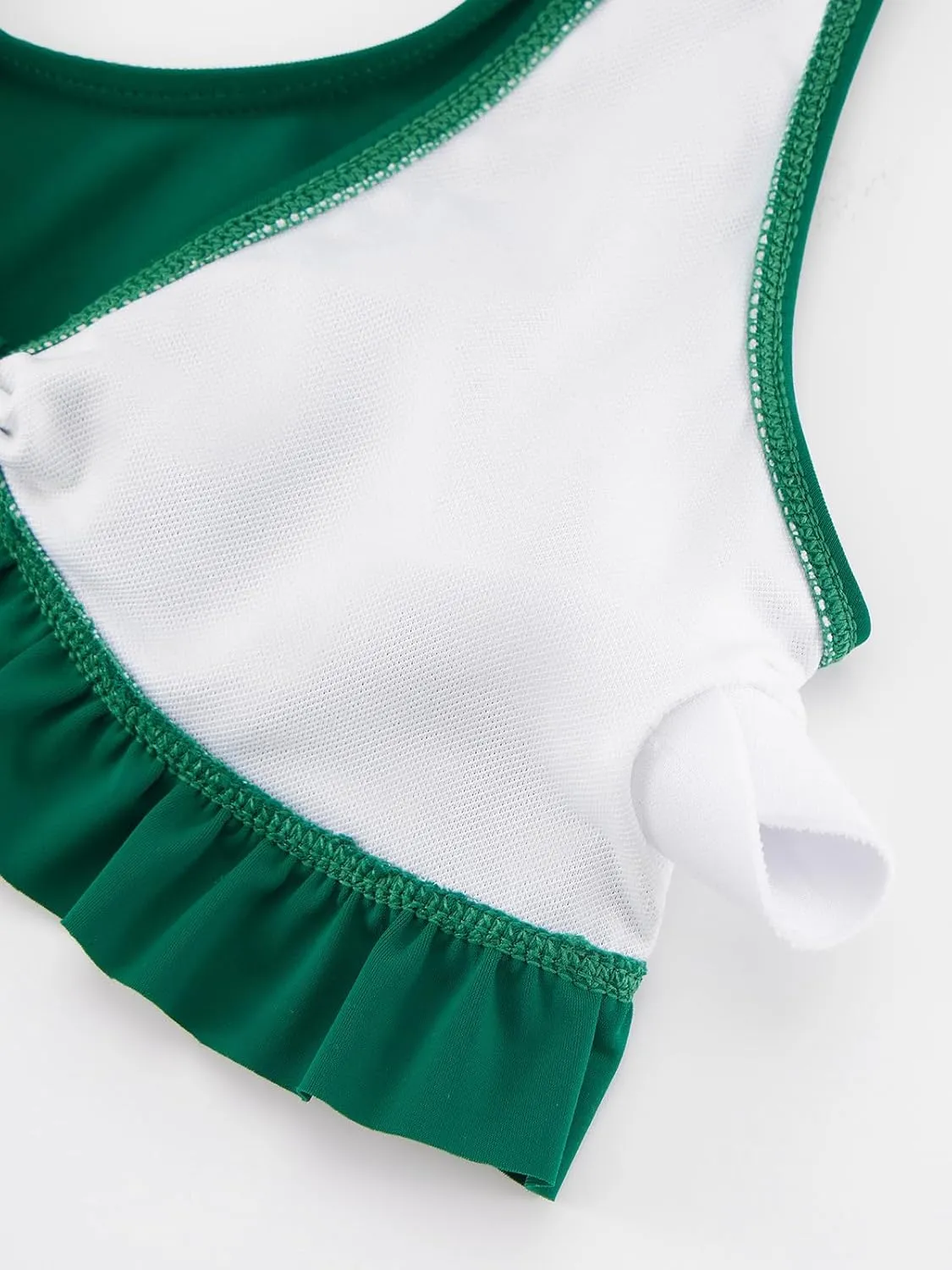 ESHOO Girls Swimsuits 3 Piece Bikinis Sets with Cover Up Skirt Warp Bathing Suit Beach Swimwear for Teen Girls 10-14 Years
