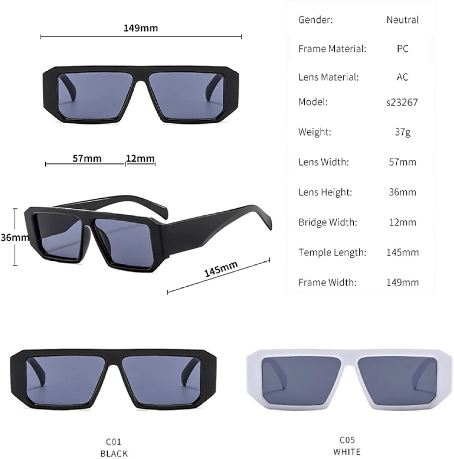Fashion Cycling Sports Style Large Frame Eyeglasses for Women Retro