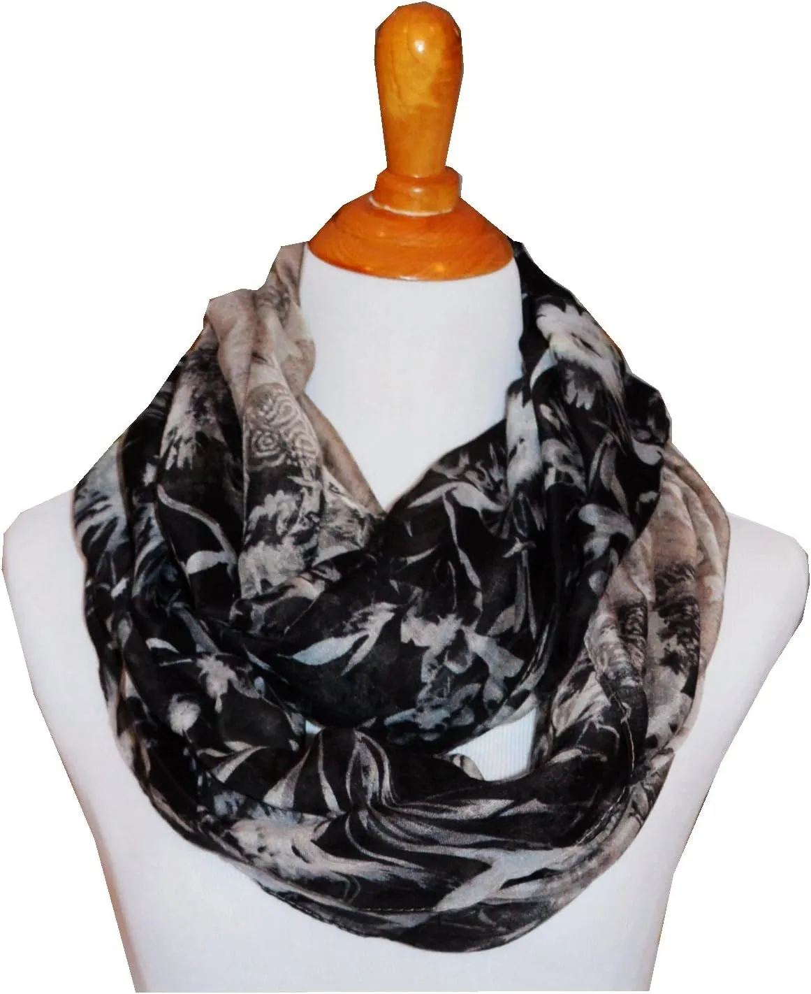 Floral Light Weight X Large Infinity Scarf