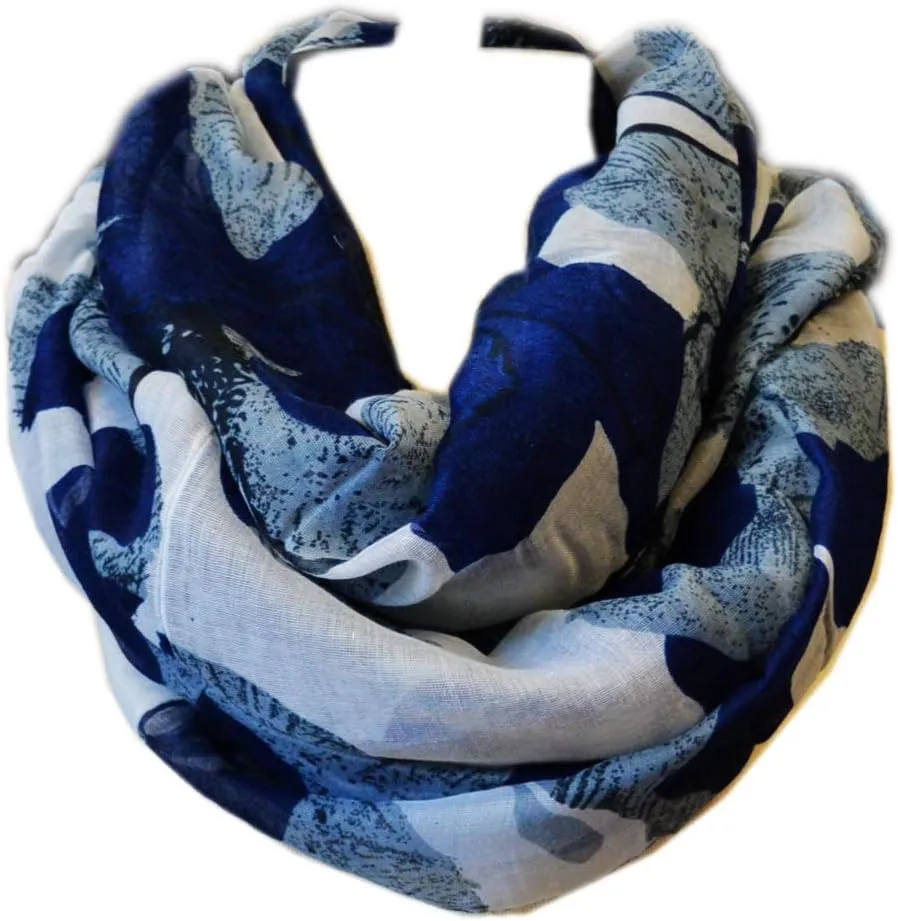 Floral Light Weight X Large Infinity Scarf