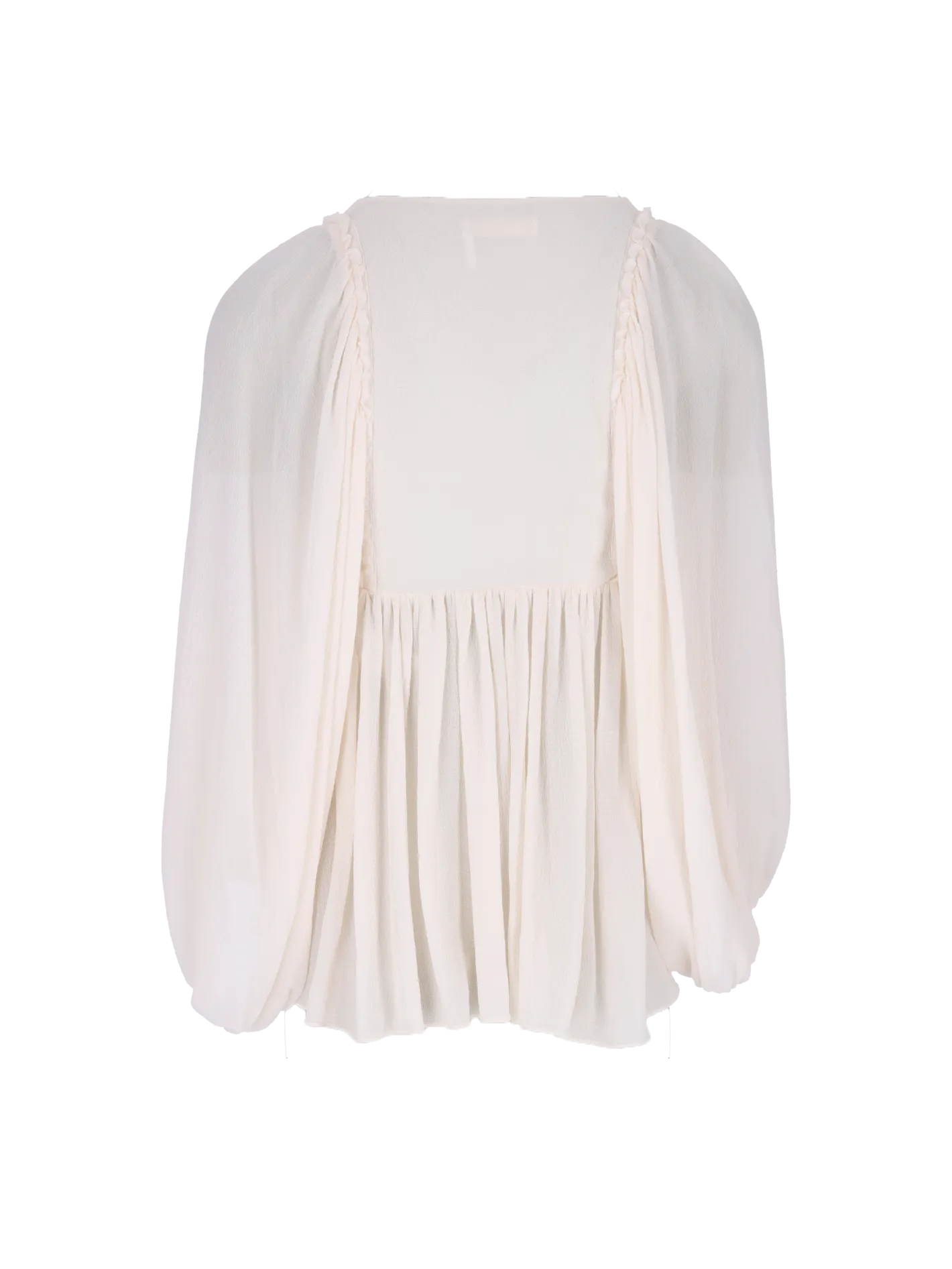 flowy silk blouse