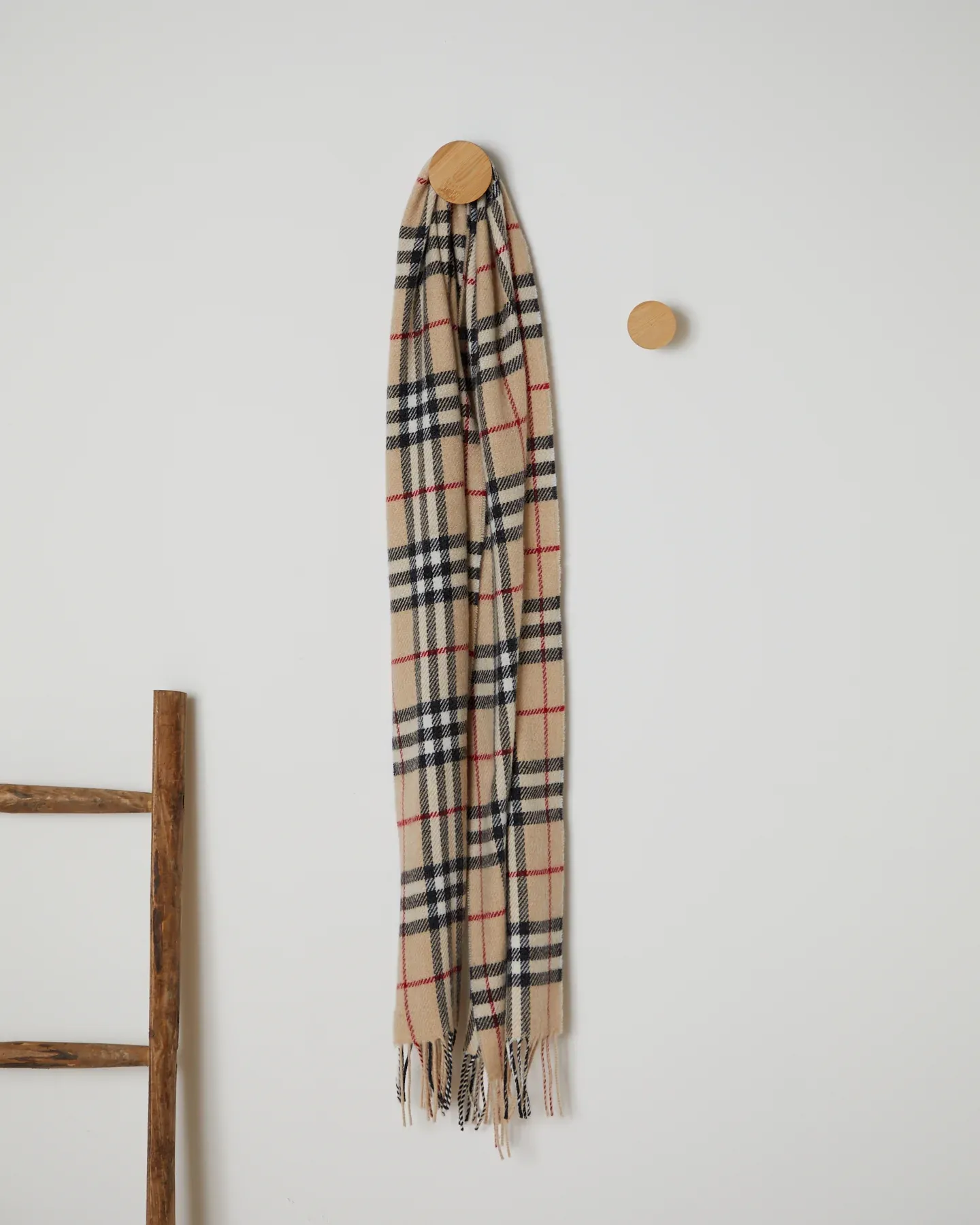 Foxford Fawn Check Lambswool Scarf