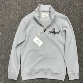 Half-Zip Printed Grey Sweatshirt