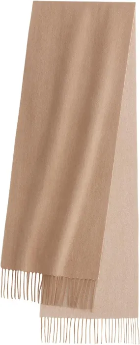 HOTDAY Cashmere Scarf - Winter Warmer With Double-sided Solid Color, Water Wave Pattern