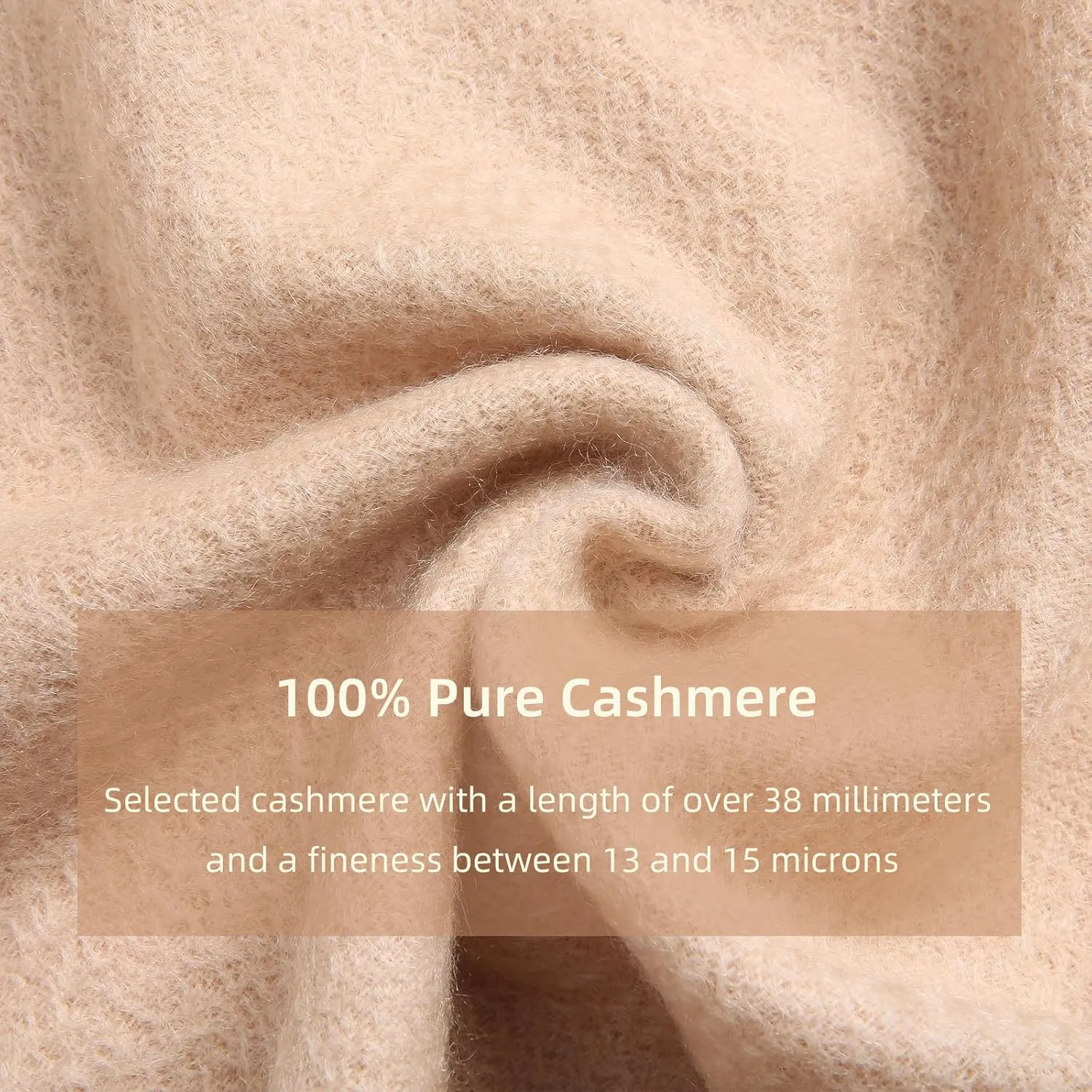 HOTDAY Cashmere Scarf - Winter Warmer With Double-sided Solid Color, Water Wave Pattern