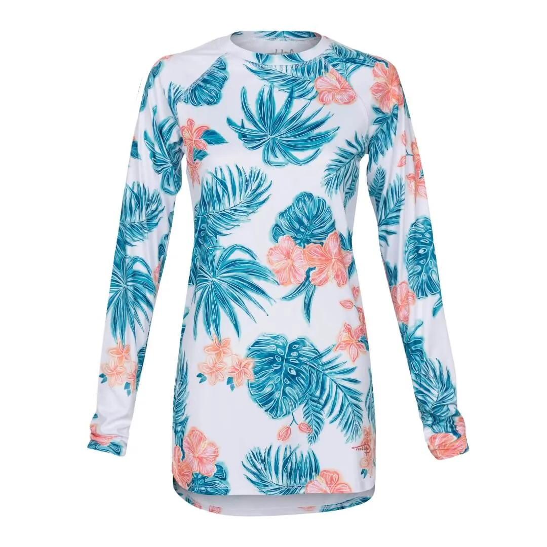 Jax Beach Long Sleeve UV Cover Up (Waterlily)