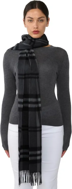 JENNIE LIU Women's 100% Pure Cashmere Scarf for Women