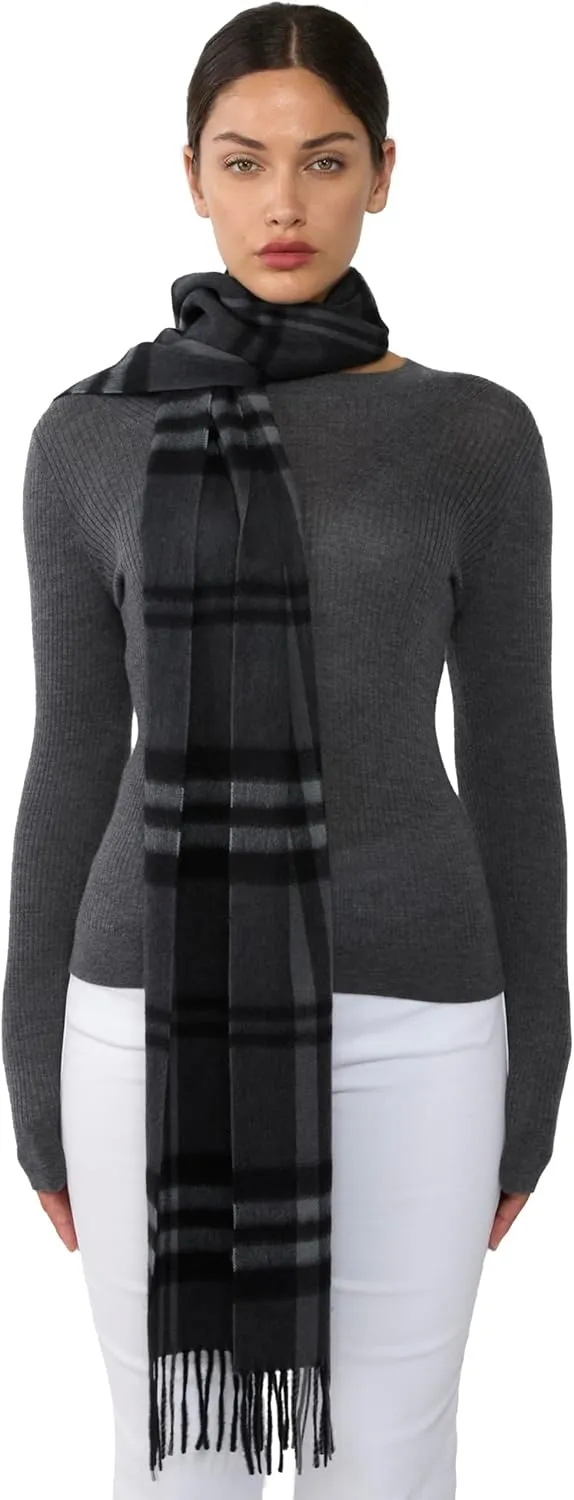 JENNIE LIU Women's 100% Pure Cashmere Scarf for Women