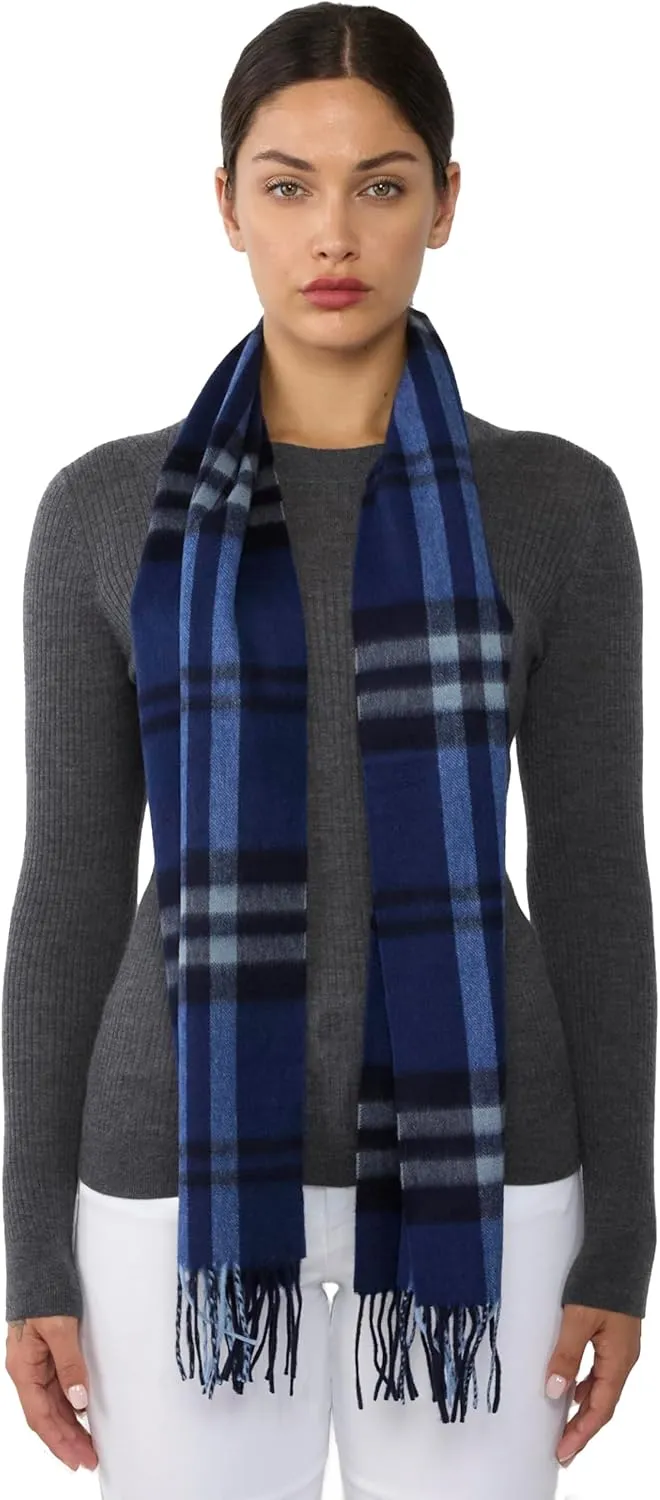 JENNIE LIU Women's 100% Pure Cashmere Scarf for Women