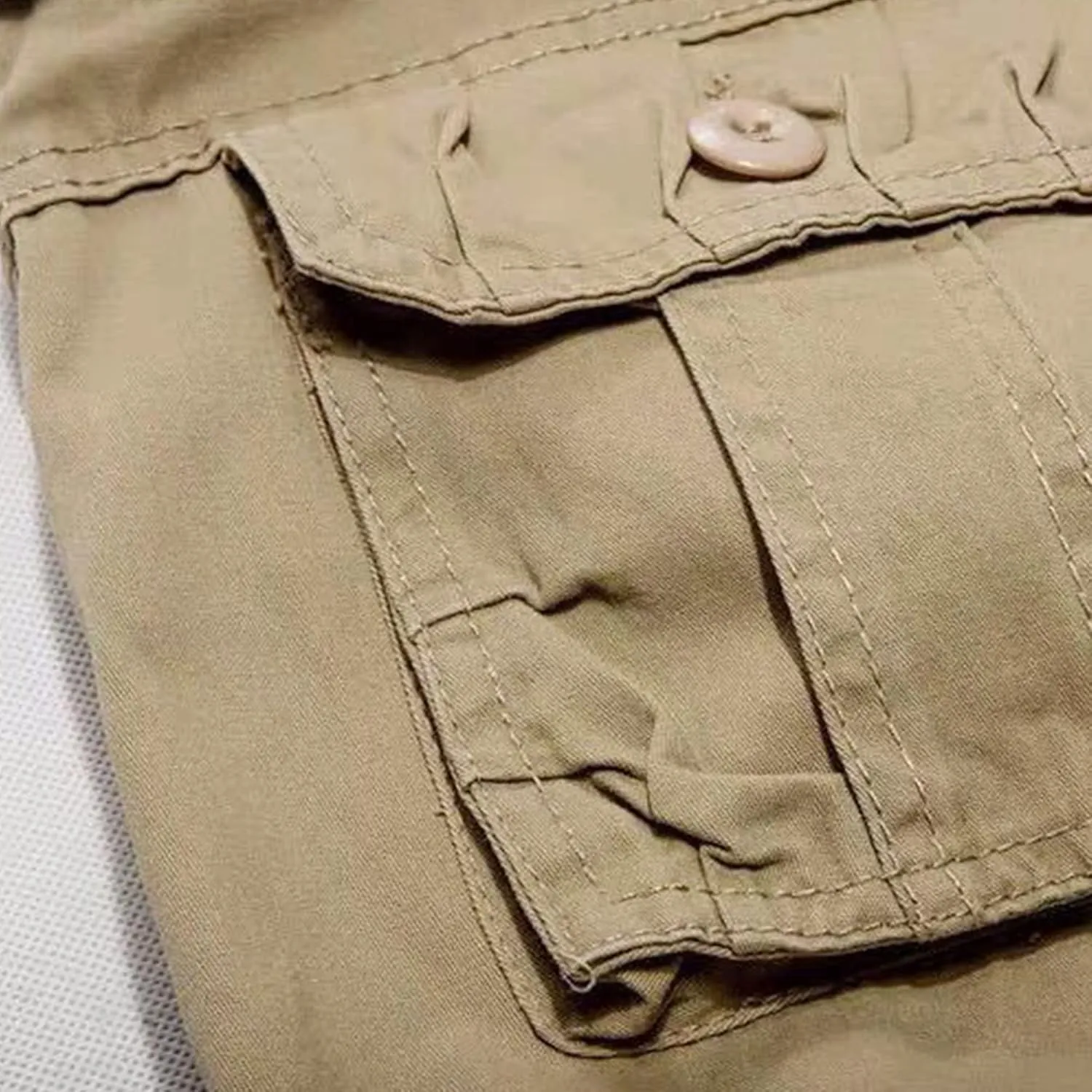 JEsilunmaMY Relaxed Fit Cargo Shorts for Men Multi-Pocket Outdoor Cotton Beach Shorts Lightweight Military Hiking Shorts