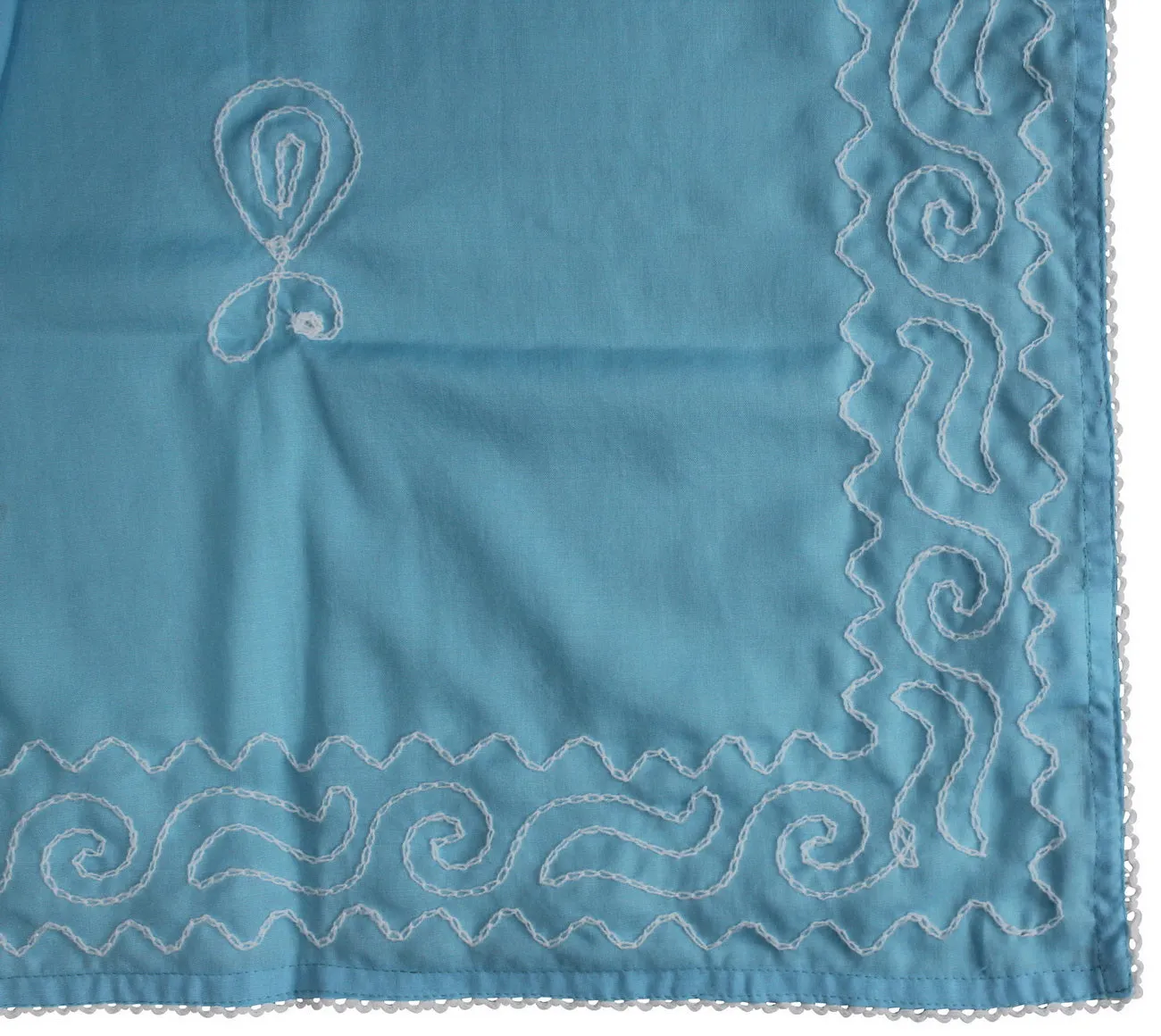 LA LEELA Rayon Cover Up Suit Womens Beach Sarong Solid 72"X42" Light Blue_6175