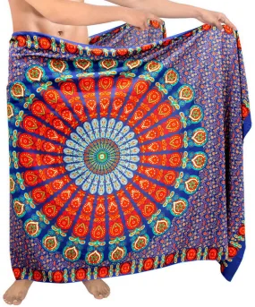 LA LEELA Soft Light Digital Swimsuit Pareo Towel Boys Wrap 72"X42" Purple_3301 Purple_R653