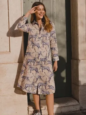 Leopard Star Blue Tunic Dress