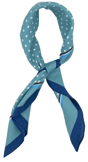 LIGHT BLUE NECKERCHIEF WITH WHITE POIS
