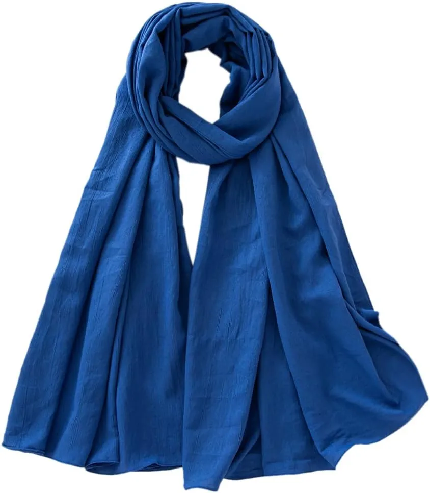 Long Lightweight Soft Scarf for Women and Men Large Shawl Wrap Cotton Blend Scarves