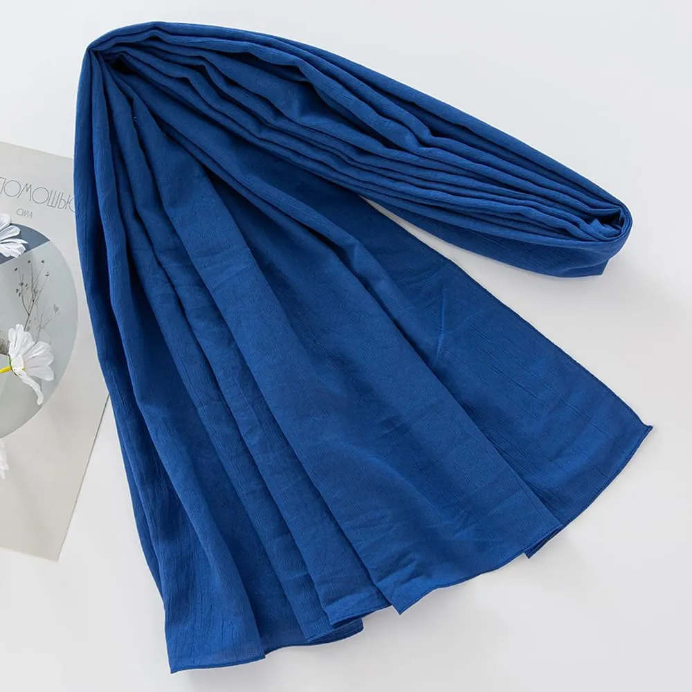 Long Lightweight Soft Scarf for Women and Men Large Shawl Wrap Cotton Blend Scarves