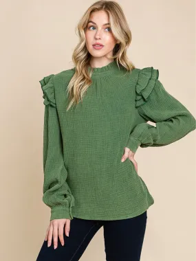 Long Sleeve Ruffle Blouse