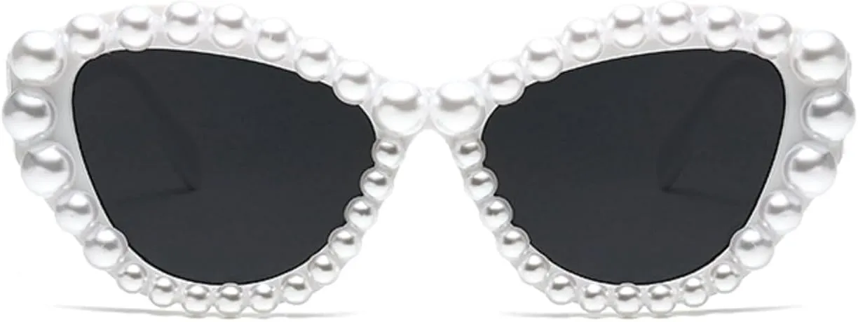Melrose Luxury Pearl womens sunglasses Vintage Cat Eye Trendy Sunglasses For Ladies For Party UV400 Y05