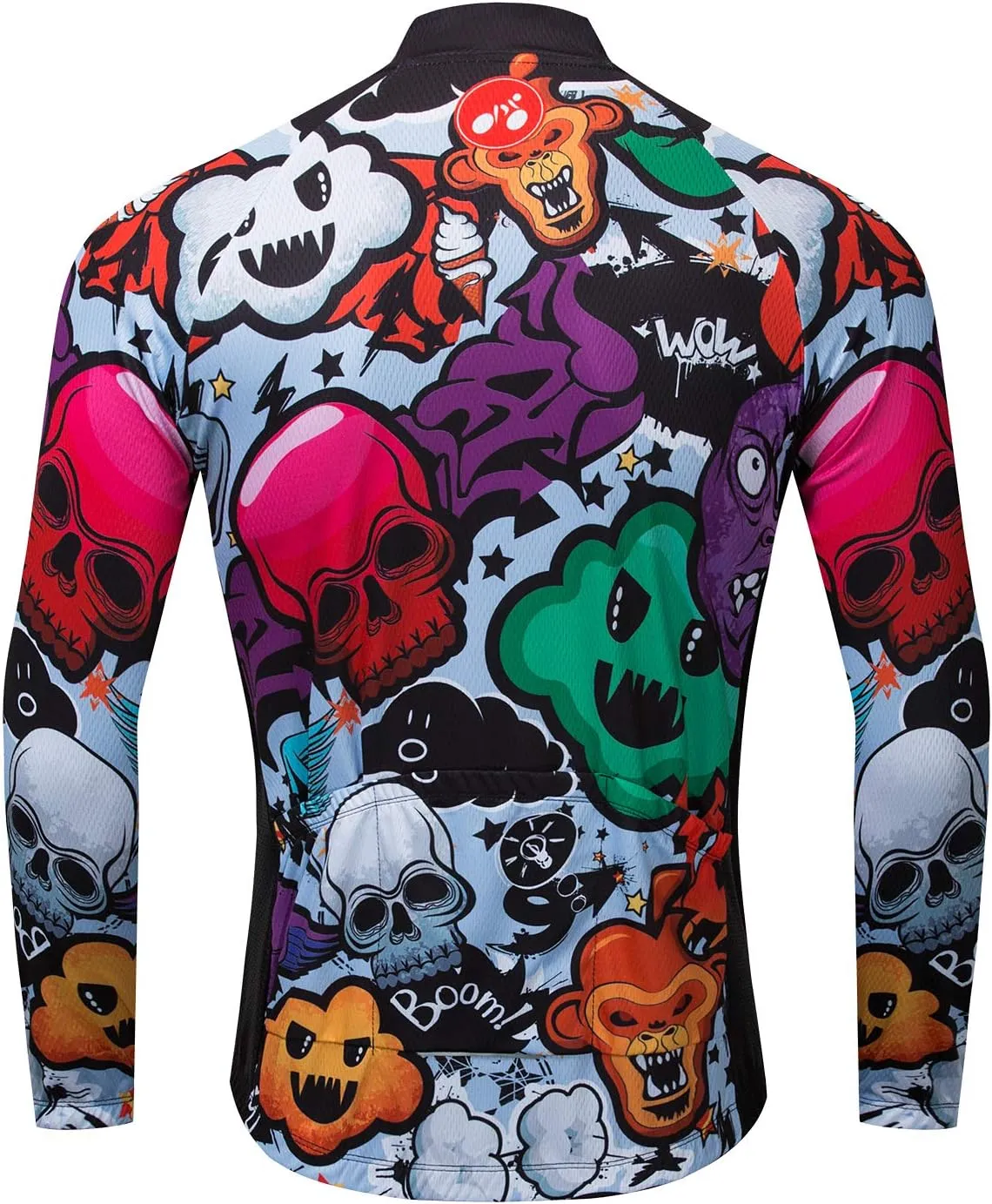 Men's 3D Long Sleeve Cycling Jersey Breathable Bike Jacket Biking Shirt