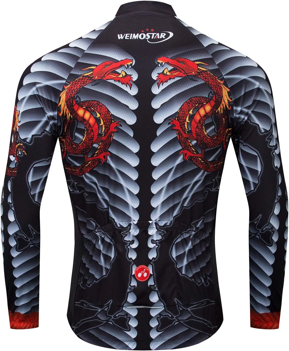 Men's 3D Long Sleeve Cycling Jersey Breathable Bike Jacket Biking Shirt