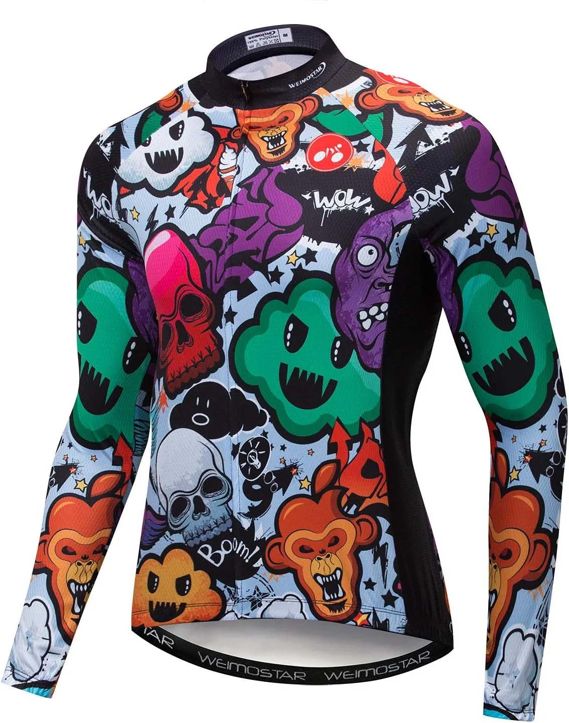 Men's 3D Long Sleeve Cycling Jersey Breathable Bike Jacket Biking Shirt