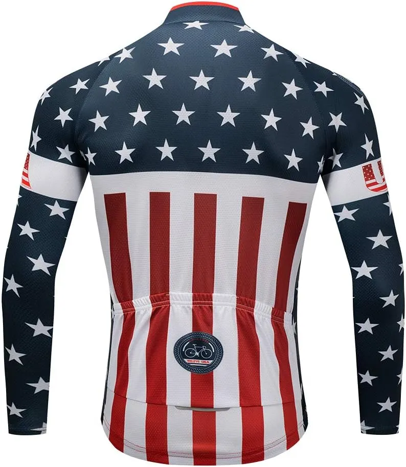 Men's Bike Shirt Tops 3D Long Sleeve Cycling Jersey Breathable Bike Jacket Biking Cycle Shirt
