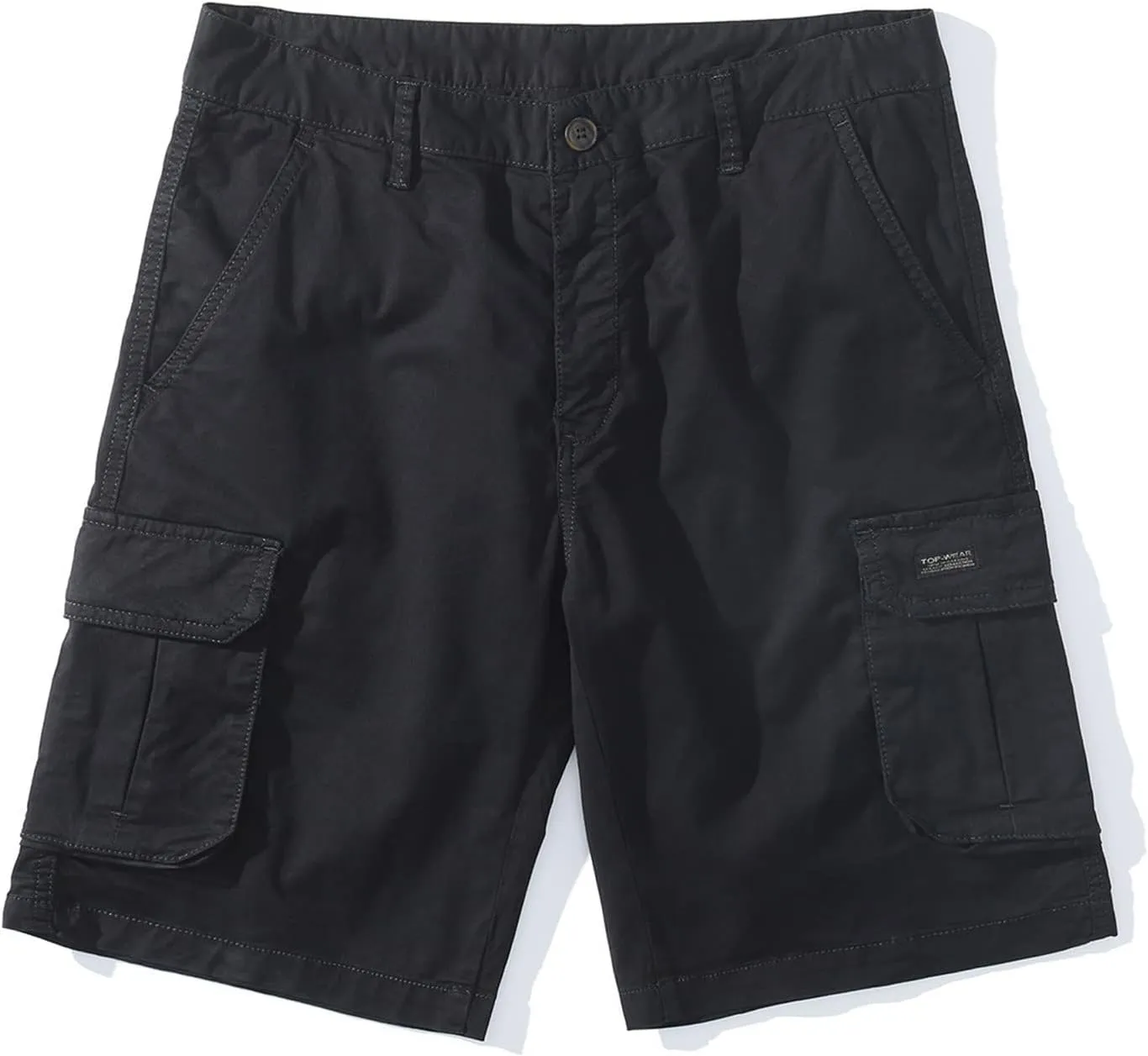 Men's Cargo Shorts Relaxed Fit Multi Zipper Straight Linen Shorts Summer Classic 5 Inch Inseam Basic Work Shorts