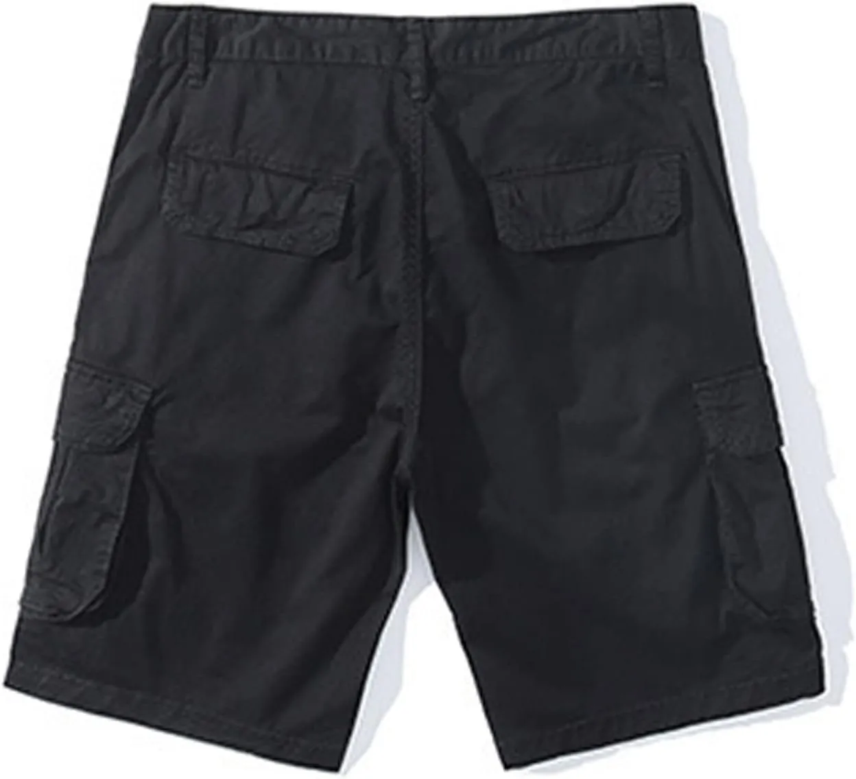 Men's Cargo Shorts Relaxed Fit Multi Zipper Straight Linen Shorts Summer Classic 5 Inch Inseam Basic Work Shorts