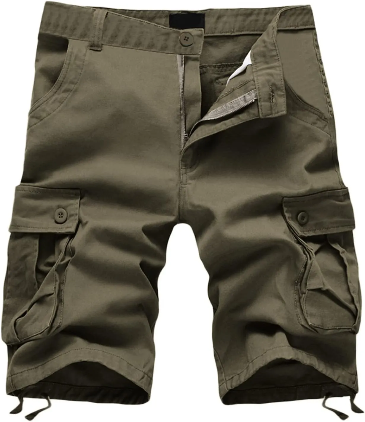 Mens Cargo Shorts Relaxed Fit Stretch Waist Multi Pocket Athletic Jogger Shorts Lightweight Tooling Shorts No Belt