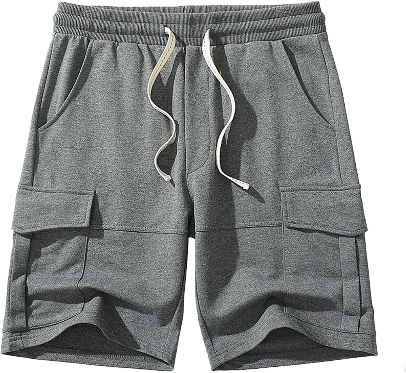 Mens Shorts Athletic Cotton Relaxed Fit Shorts Comfy Cargo Shorts Wide Leg Men Summer Beach Shorts Multic-Pocket Loose