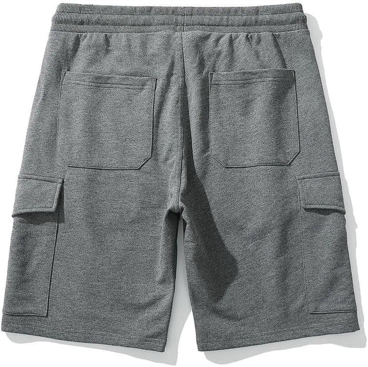 Mens Shorts Athletic Cotton Relaxed Fit Shorts Comfy Cargo Shorts Wide Leg Men Summer Beach Shorts Multic-Pocket Loose