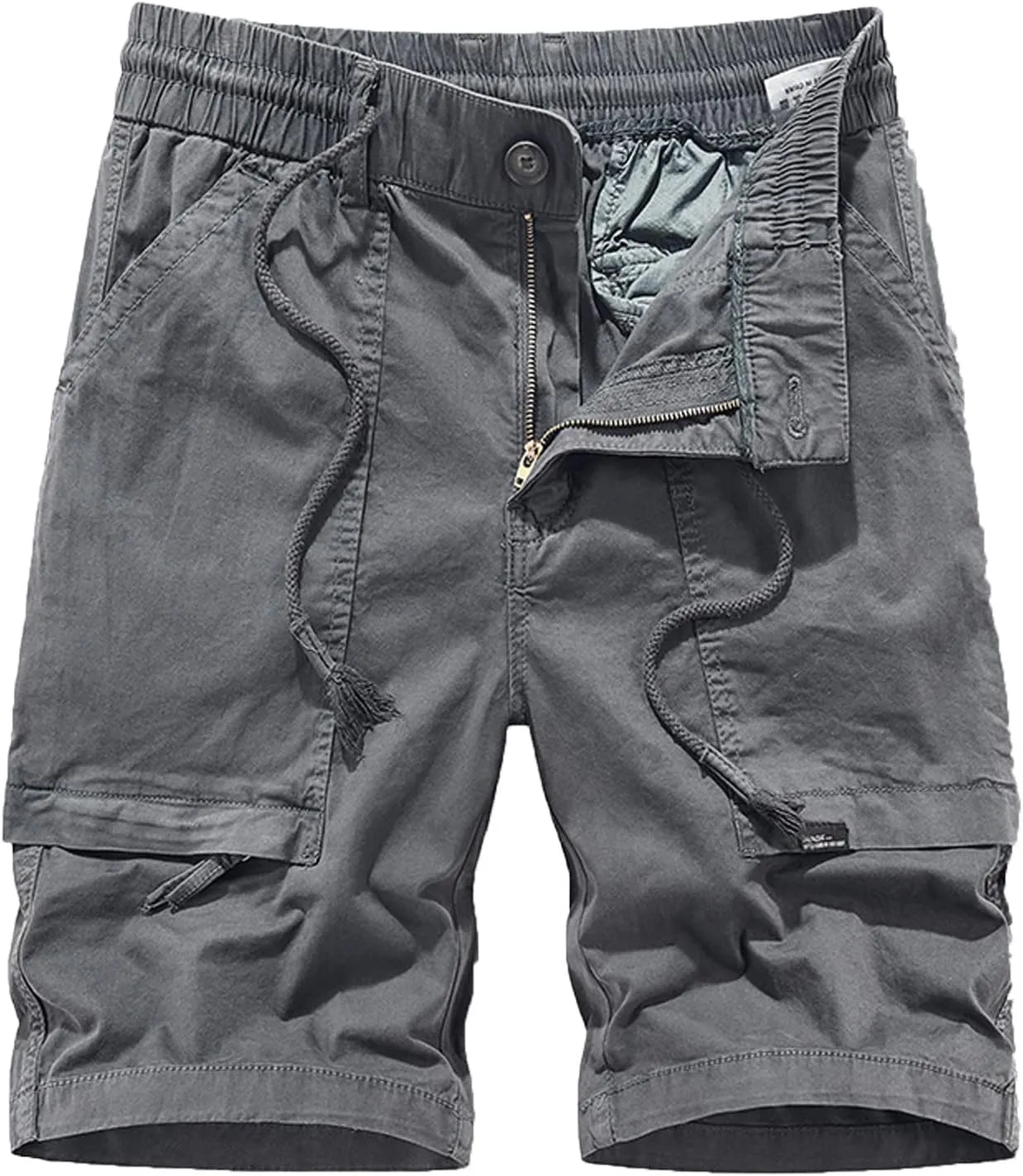 Men's Straight Leg Shorts Relaxed Fit Cargo Shorts Elastic Waist Comfort Sports Shorts with Multi Pockets Shorts