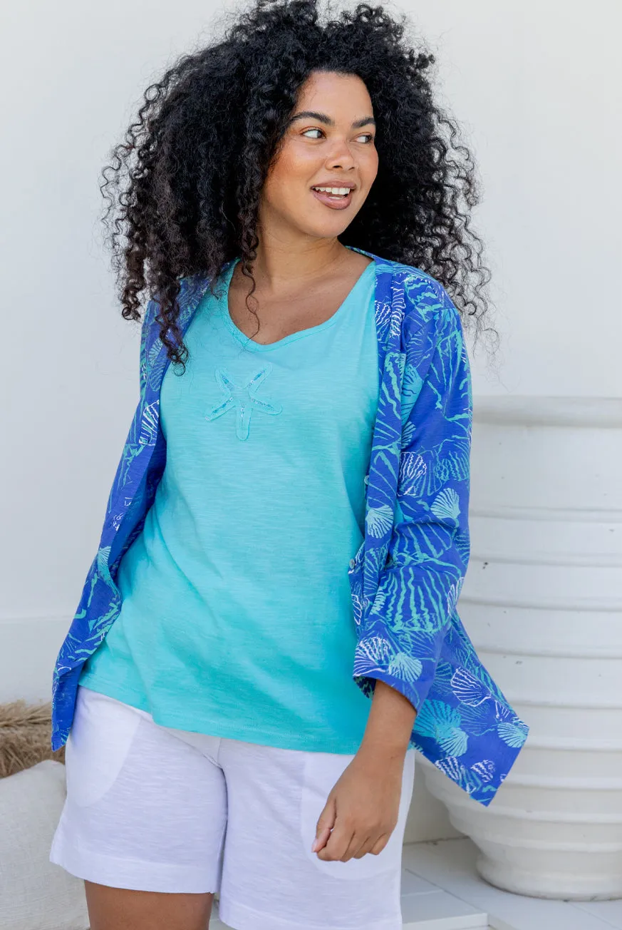 Ocean Floor Cotton Cardi