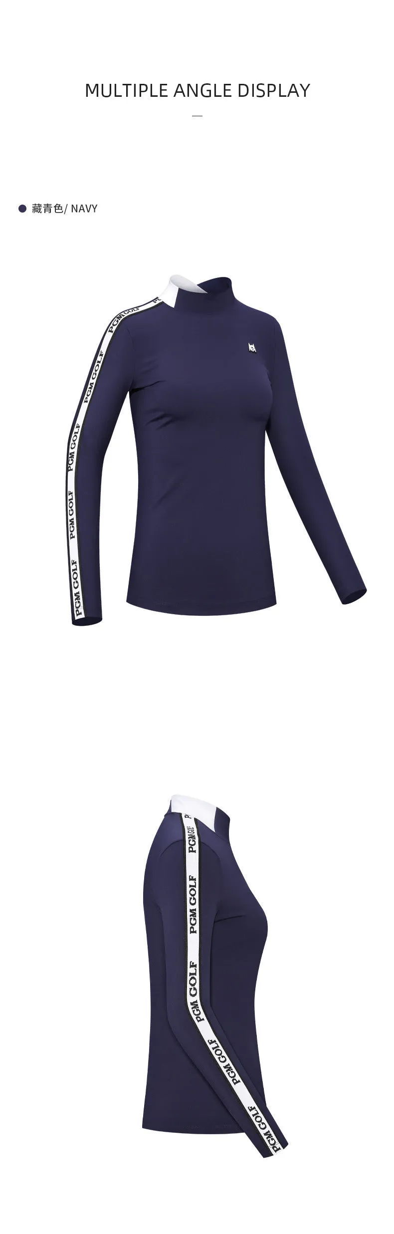 PGM YF478 high quality women long sleeve golf polo shirt custom breathable golf shirt