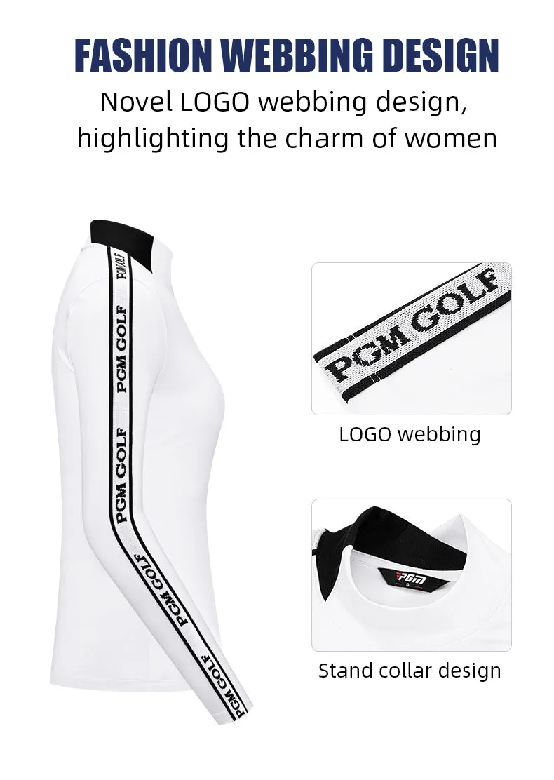 PGM YF478 high quality women long sleeve golf polo shirt custom breathable golf shirt