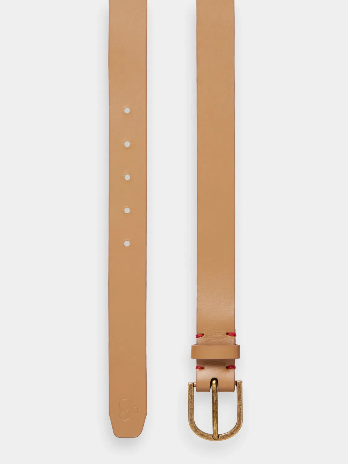 Recycled leather belt