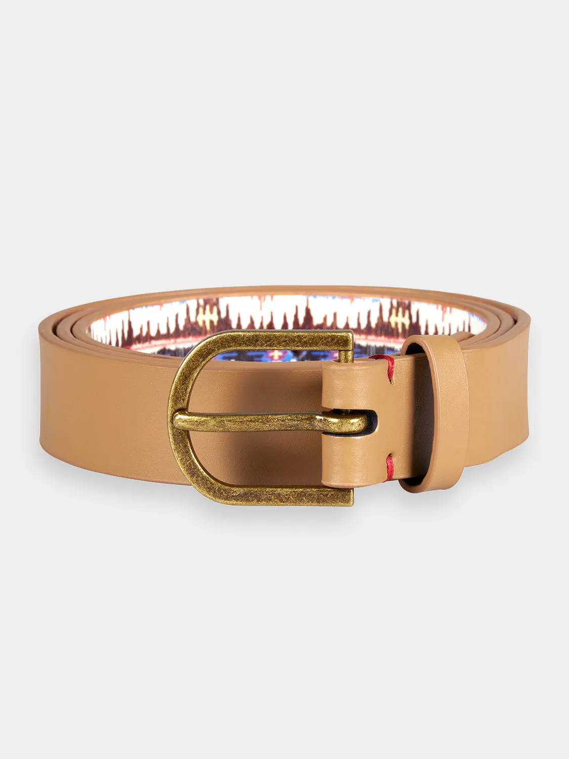Recycled leather belt