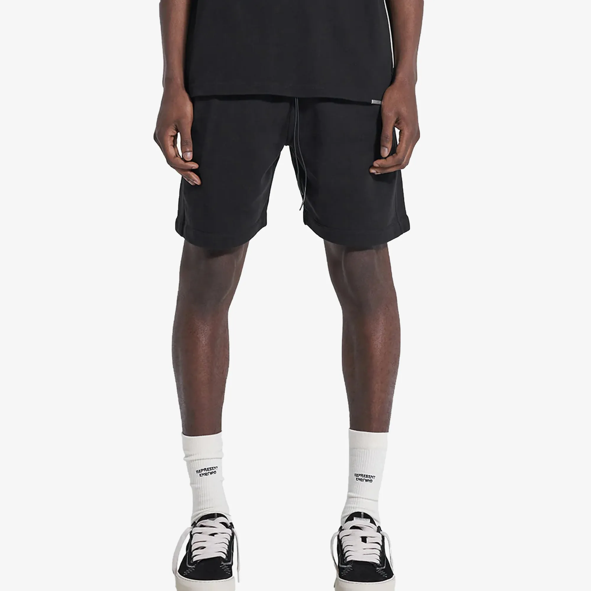 Represent | BLANK SHORTS  { JET BLACK