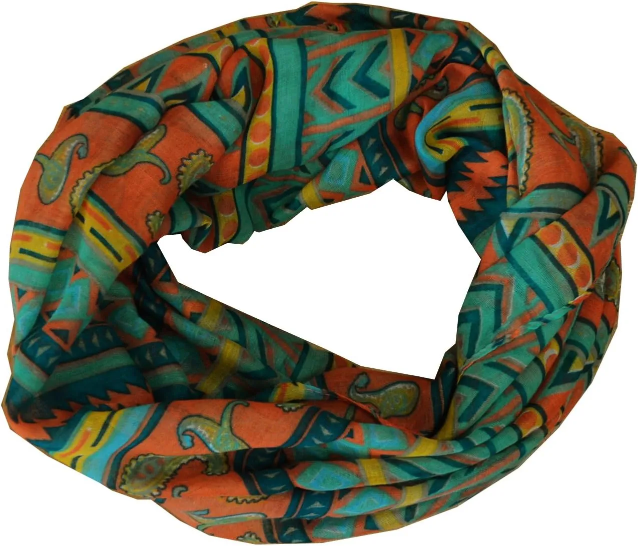 SCARF_TRADINGINC® Light Weight All Season Printed Infinity Scarf